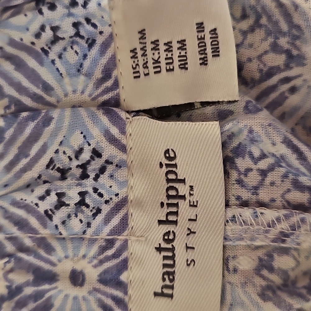 Haute Hippie Light Blue Patterned High Waist Shorts - Picture 2 of 4
